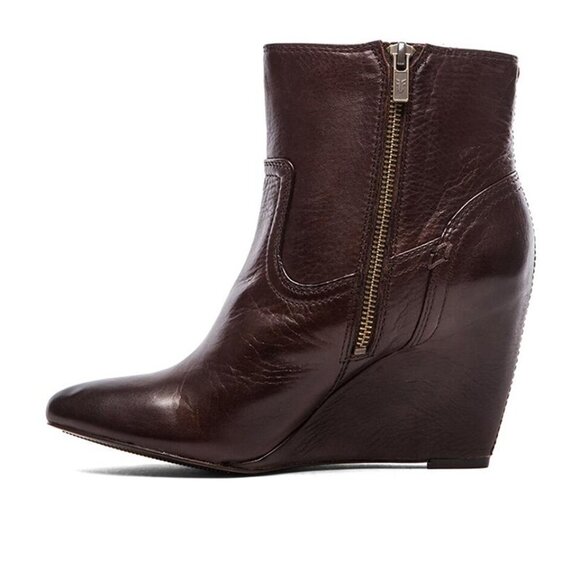 FRYE Women's Regina Covered Wedge Boot, Dark Brown, 9.5 M US - Picture 8 of 8